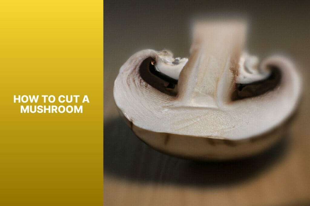 How to cut a mushroom.